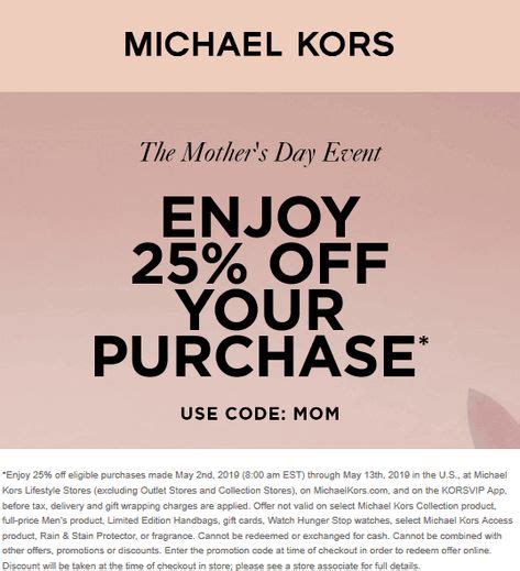 michael kors first order discount